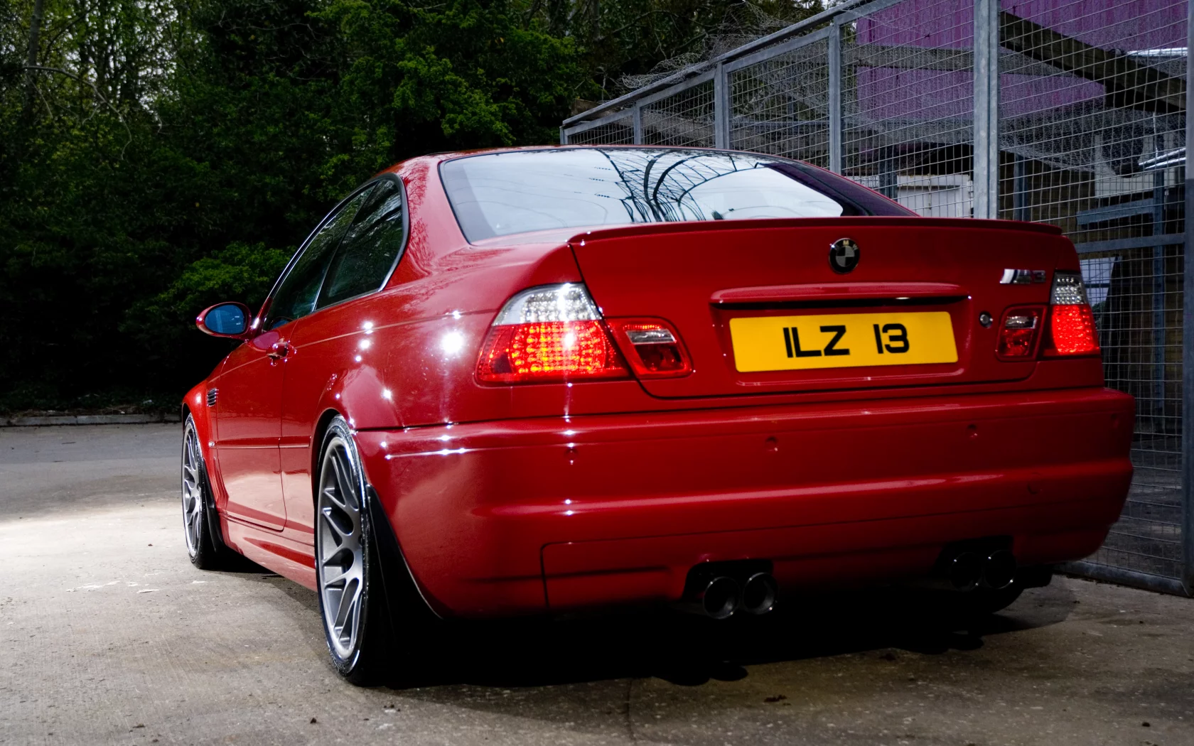 бмв, вид сзади, e46, m3, красный, задние фонари, bmw, red