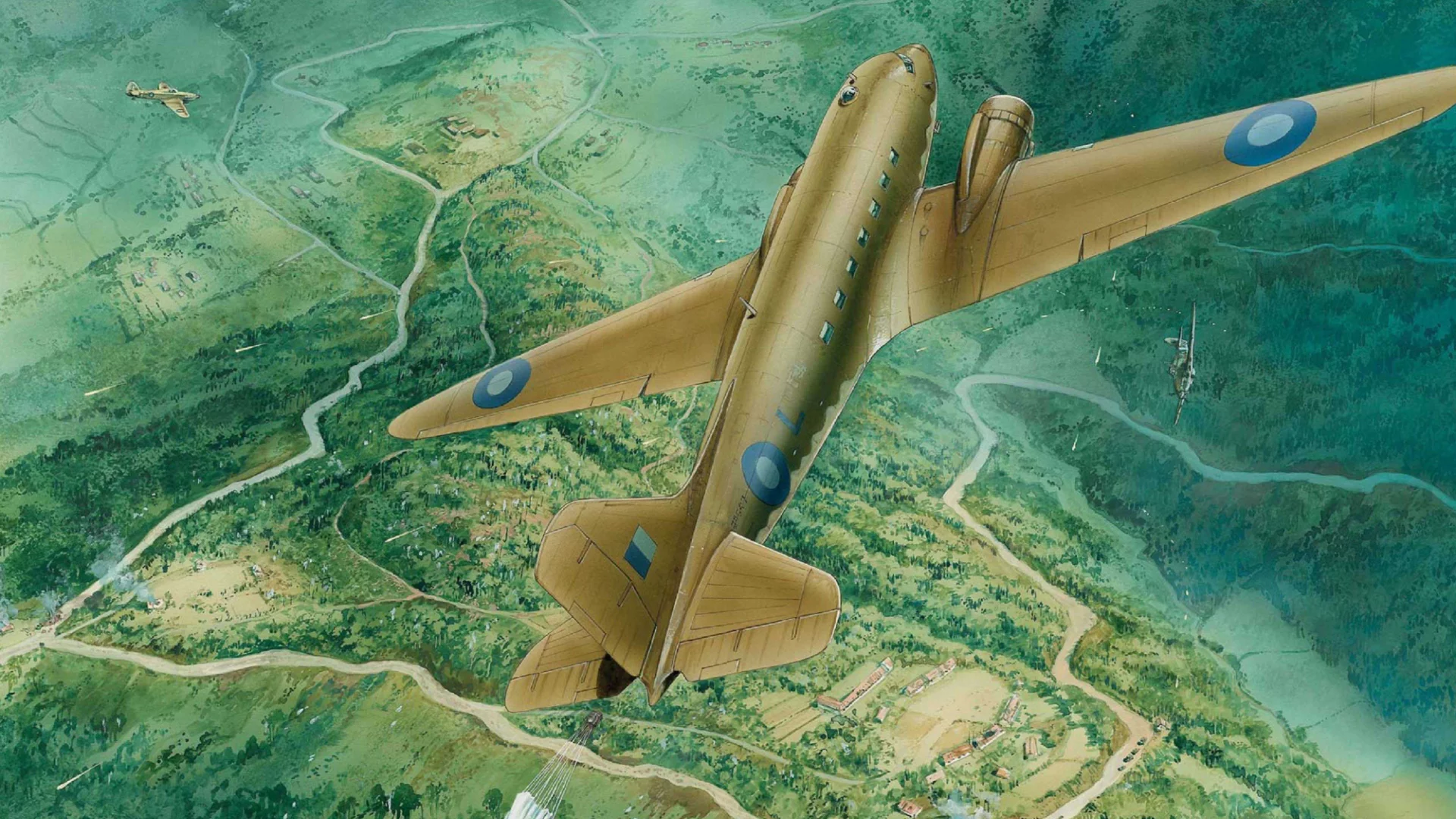 самолет, дуглас dc-3, douglas dc-3, американский, арт