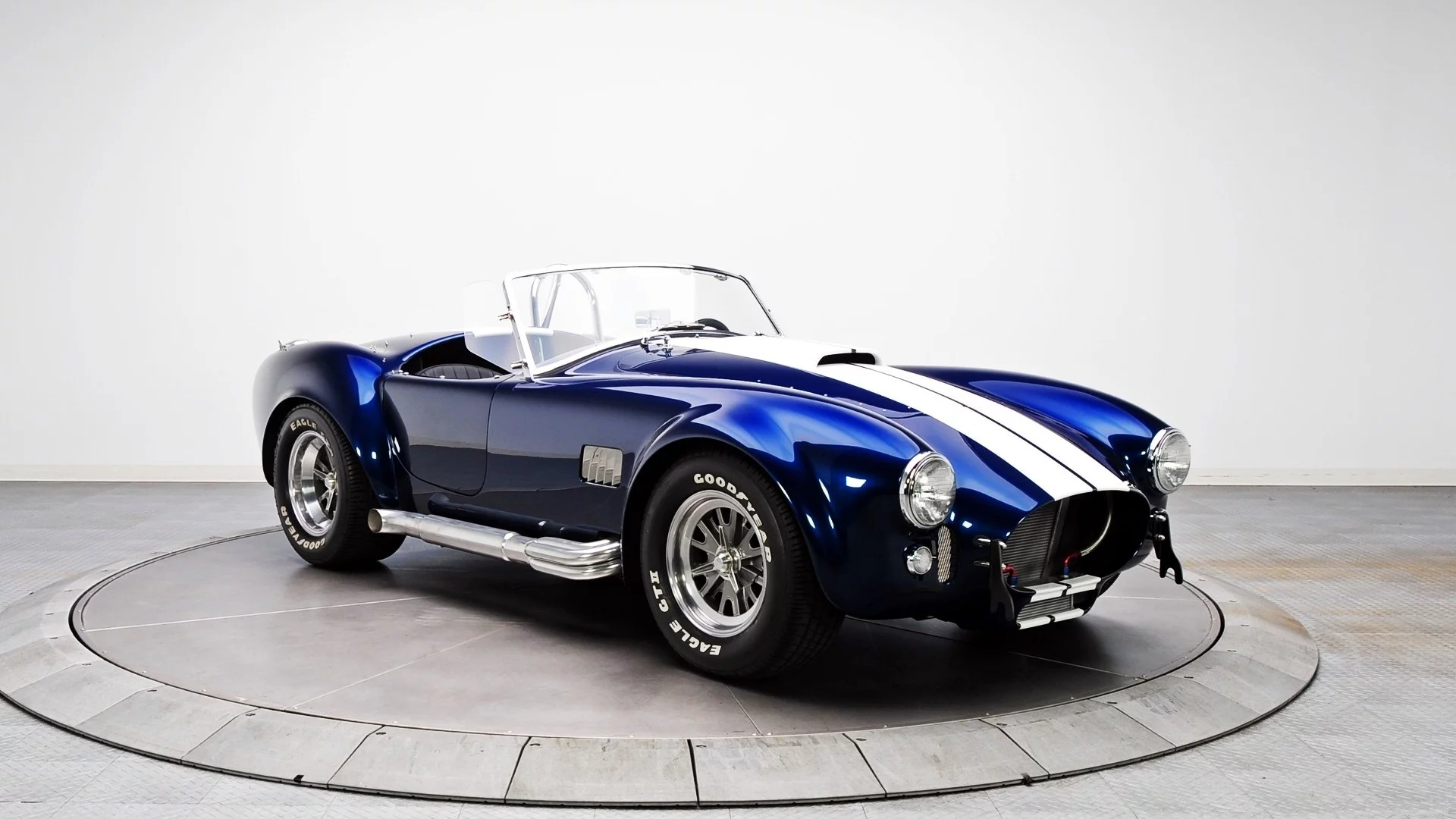 ac cobra, shelby, синяя, белые полосы