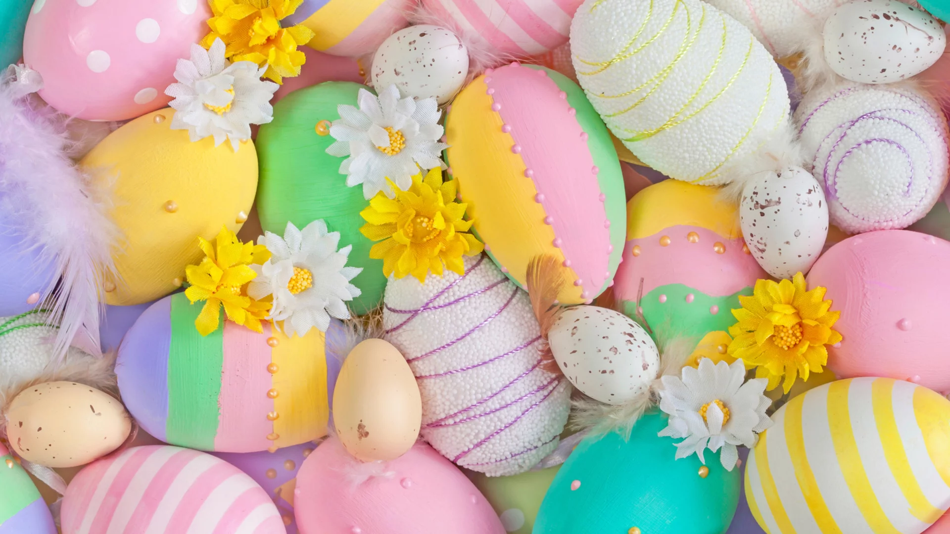 пасха, яйца, easter, цветы