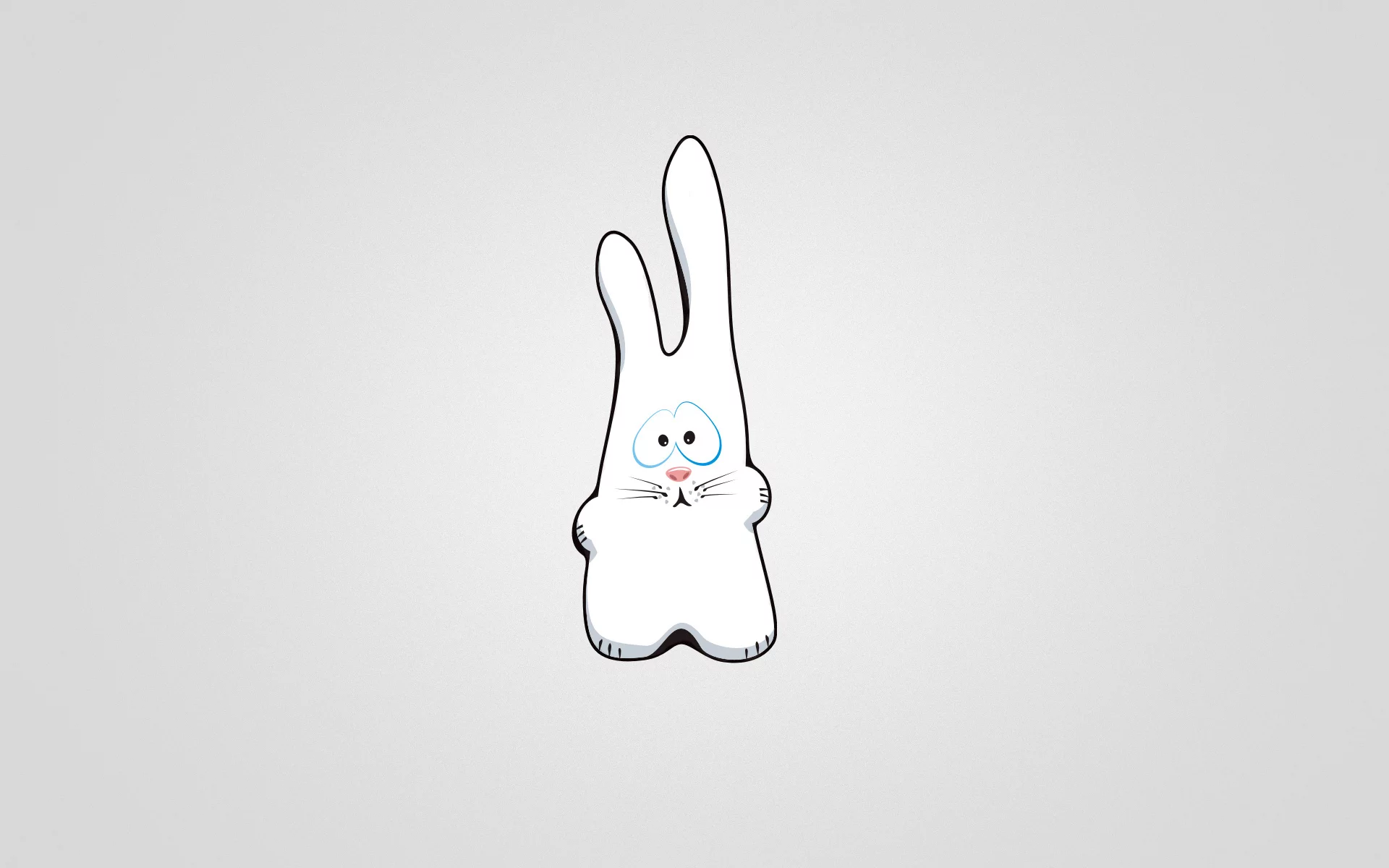 светлый фон, кролик, заяц, минимализм, rabbit