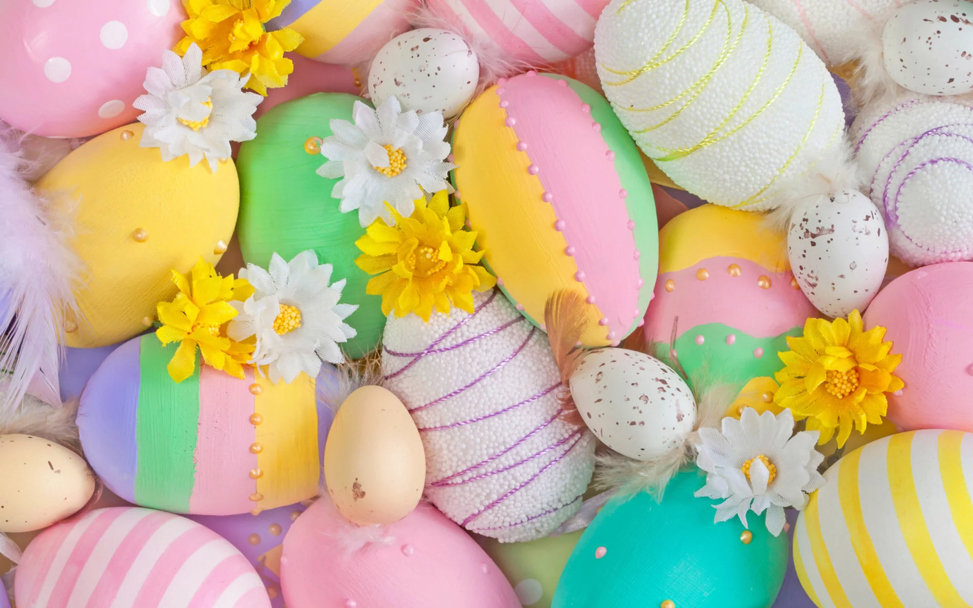 пасха, яйца, easter, цветы