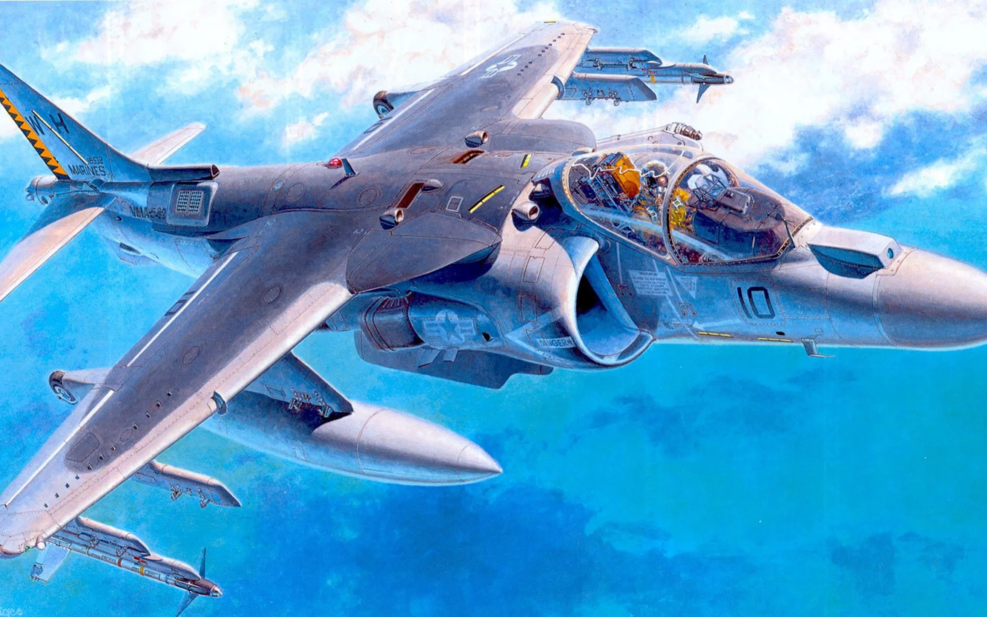 дуглас av-8b, американский, макдоннел, _харриер_ ii, арт