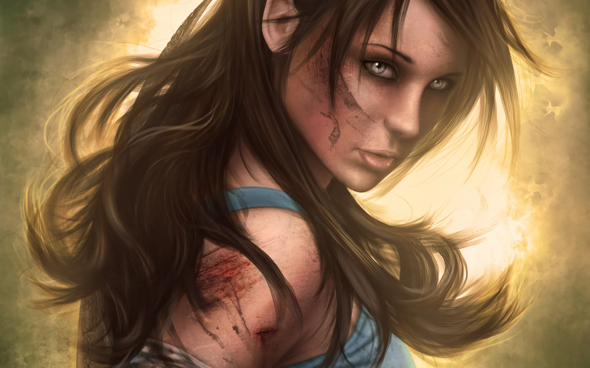 lara croft, волосы, грязь, лицо, 2013, tomb raider, лара крофт