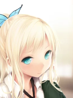 заколка, девочка, boku wa tomodachi ga sukunai, kashiwazaki sena, бабочка