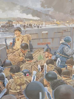 omaha, battalion, арт, beach, высадка, солдаты, 16th, infantry, 1st, 1-го, d-day