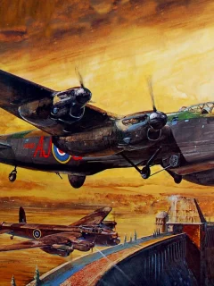 операция, dam busters, lancaster, дамба, бомбордировщики, война