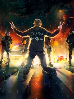 rise - night version, digital media, drawings, you are free, люди, manga, &amp;amp; anime