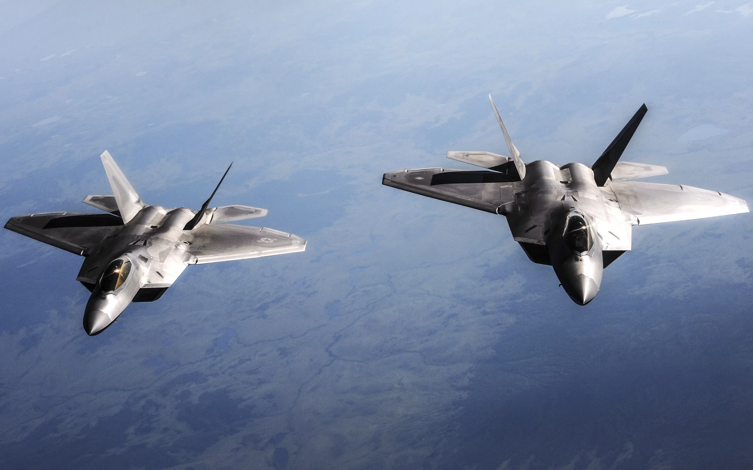 f-22 raptor, небо, f-22 _раптор_, самолёты, многоцелевые