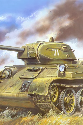 танк, средний, арт, т-34-76, образца 1941года, советский