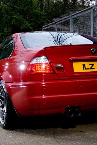 бмв, вид сзади, e46, m3, красный, задние фонари, bmw, red