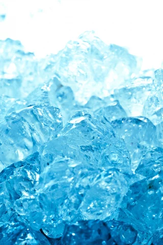 кубики, лед, голубой, синий, вода, макро