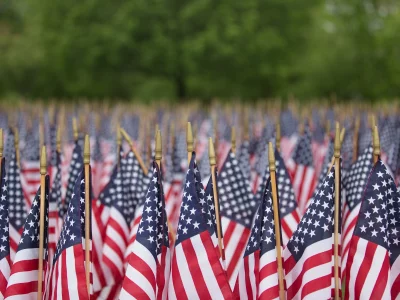 флаги, макро, memorial day