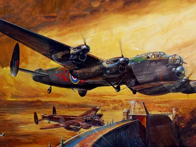 операция, dam busters, lancaster, дамба, бомбордировщики, война