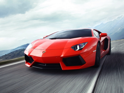 lamborghini aventador, в движении, supercar, ламборгини