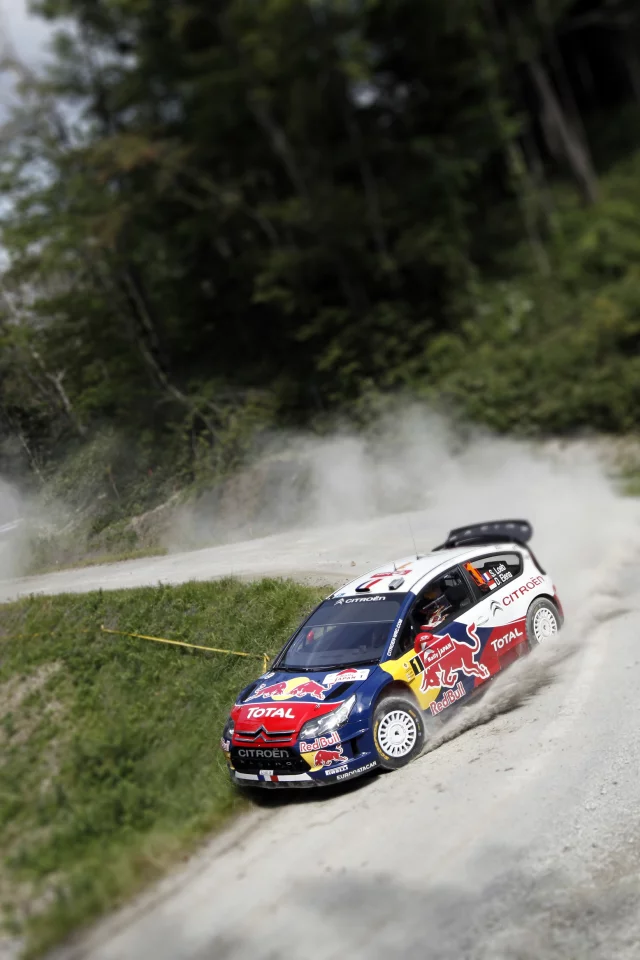 wrc, передок, rally, citroen, sebastien ogier, лес, tilt- shift, размытие, c4