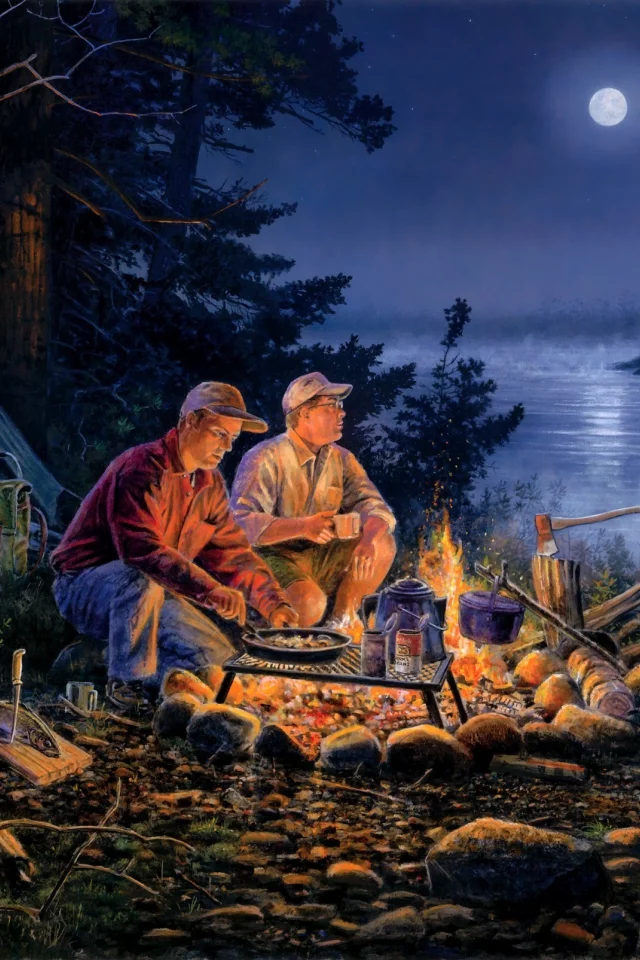 палатка, лес, луна, ночь, guess whos coming to dinner, scott zoellick