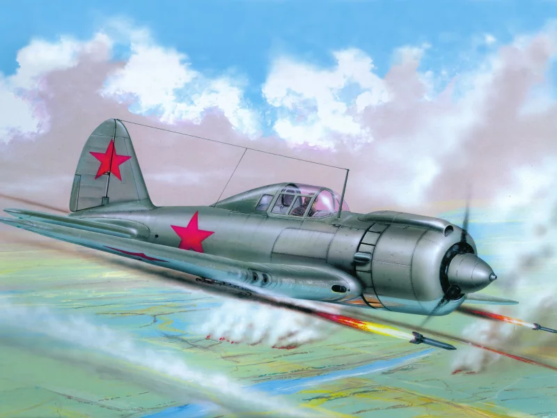 арт, су-6а, одноместный, небо, самолёт, штурмовик