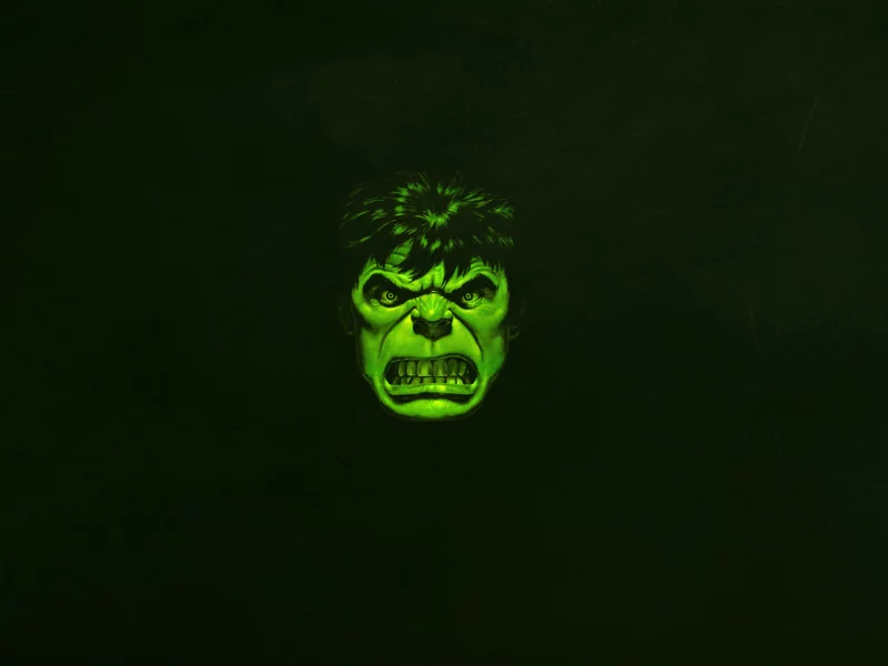 marvel, зеленый, злой, минимализм, hulk, комикс, халк, морда