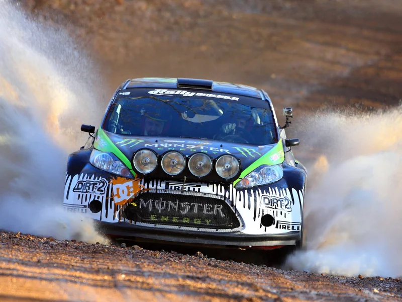 wrc, rally, форд, ford, fiesta, ken block, брызги, ралли, передок, фары