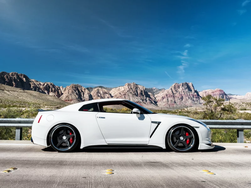 ниссан, тюнинг, горы, белый, nissan gtr