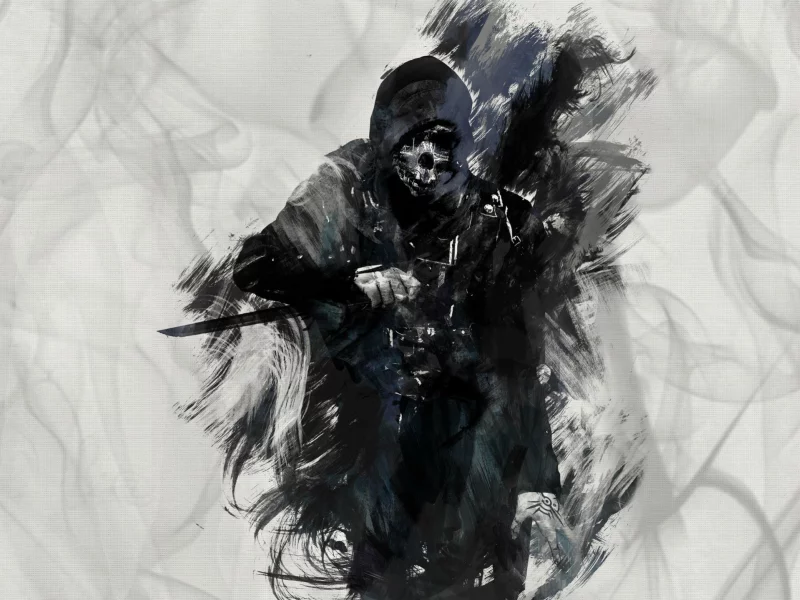 убийца, арт, игры, knife, corvo attano, art, корво, dishonored, нож