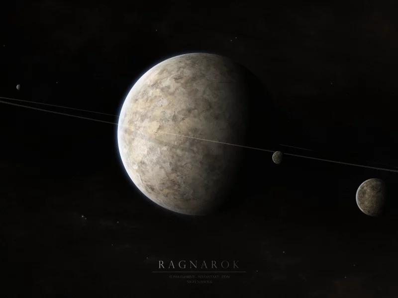 свет, планета, ragnarok, космос, спутники, кольцо