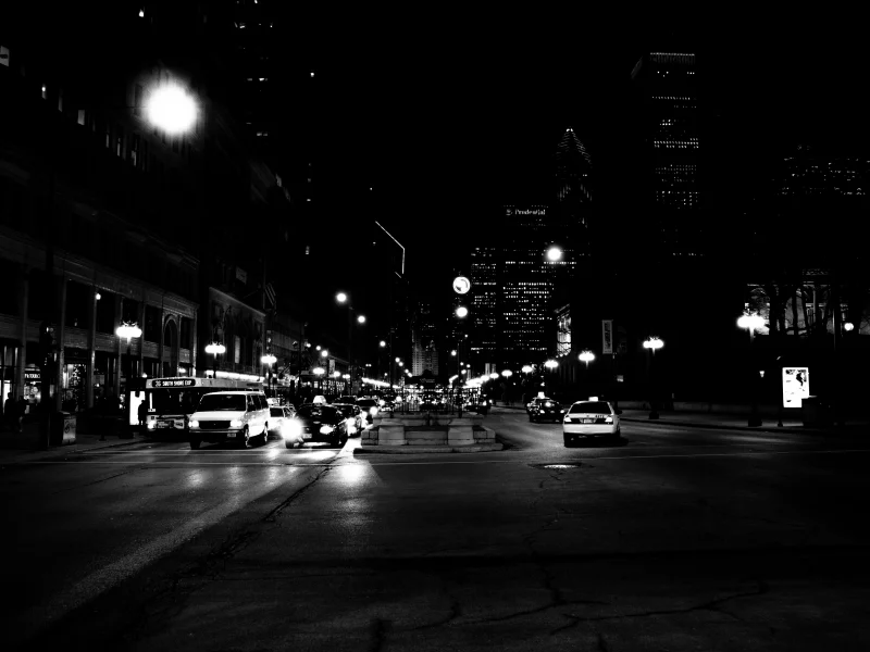 ночь, chicago, чикаго, небоскребы, здания, сша, америка