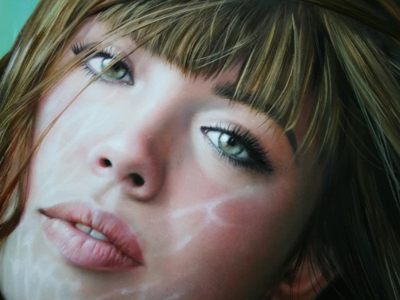 девушка, взгляд, арт, зеленые глаза, лицо, christiane vleugels