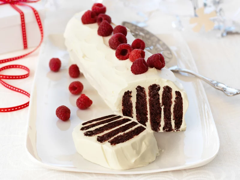 еда, food, dessert, сладкое, roll, десерт, рулон, крем, малина