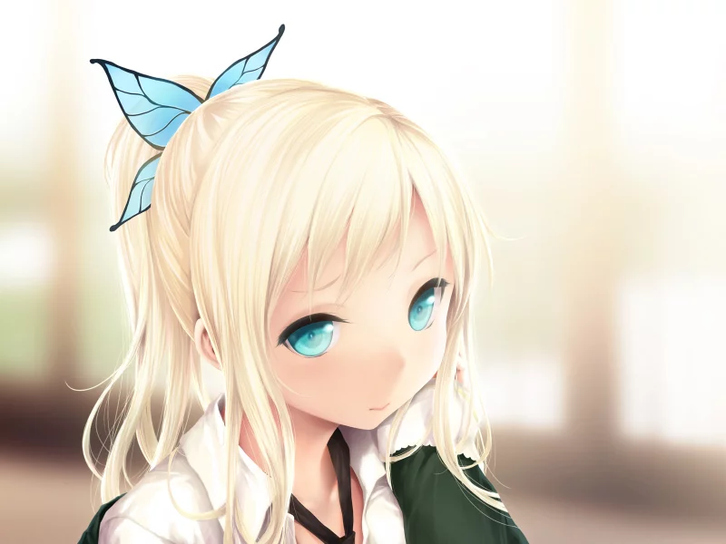 заколка, девочка, boku wa tomodachi ga sukunai, kashiwazaki sena, бабочка