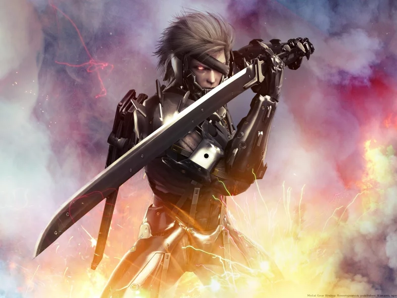 cybernetic ninja, мужчина, меч, metal gear, revengeance, raiden, rising, райден