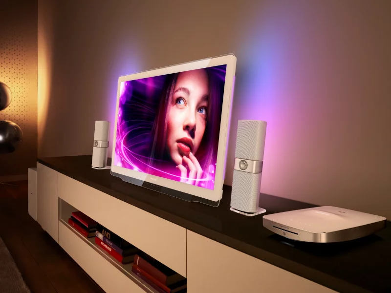 лицо, philips designline tv, колонки, фон, телевизор, девушка