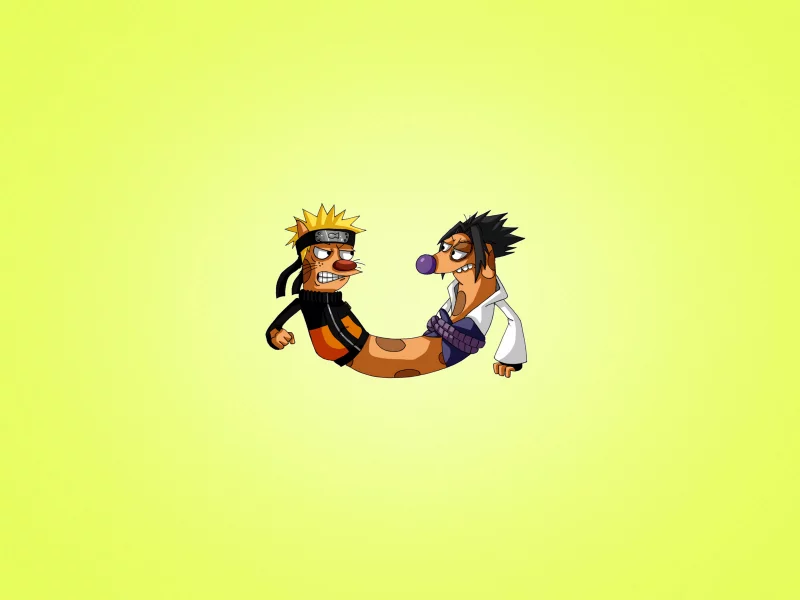 наруто, catdog, минимализм, кот и пес, прикол, naruto, котопес
