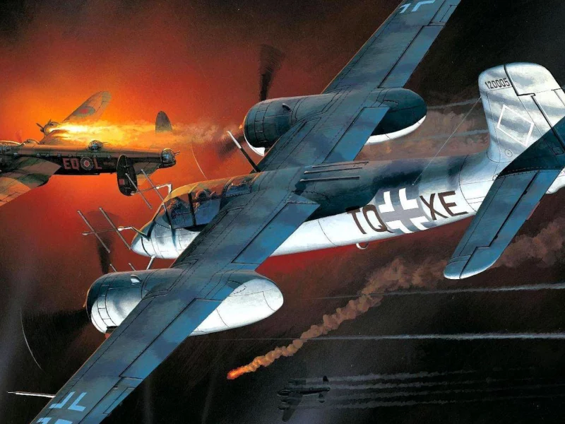 ta-154, германия, рисунок, ночной истребитель, focke-wulf, moskito