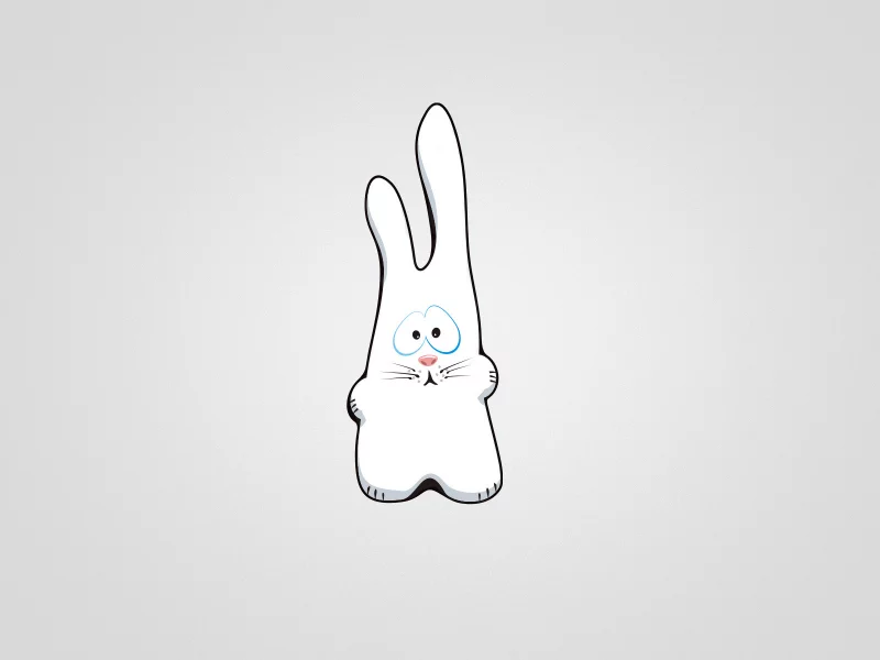светлый фон, кролик, заяц, минимализм, rabbit