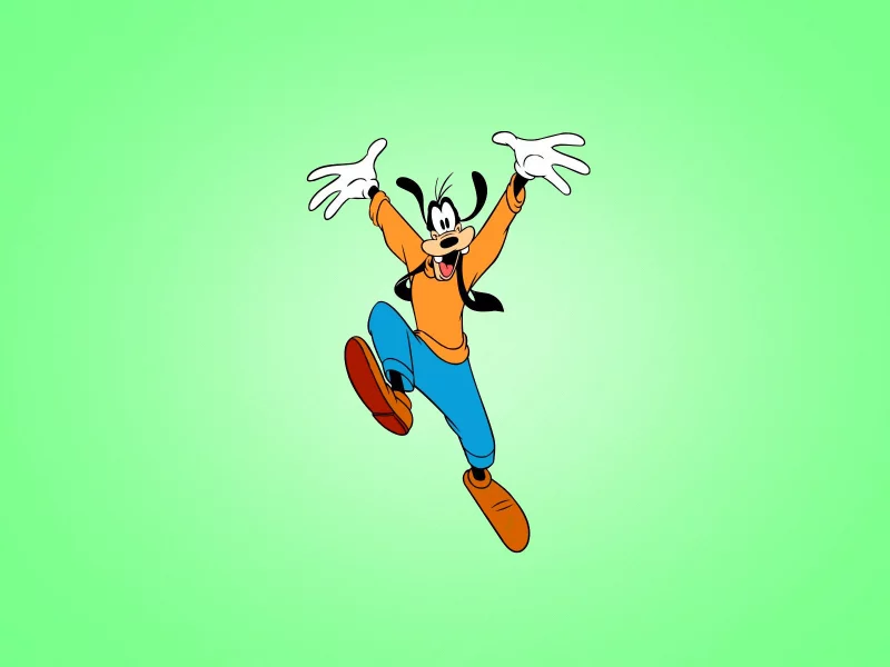 радостный, walt disney, дисней, минимализм, goof, гуфи