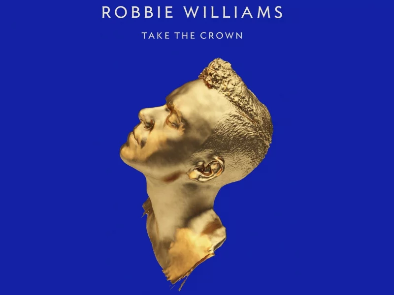 robbie williams, синий, take the crown, робби уильямс, золотой