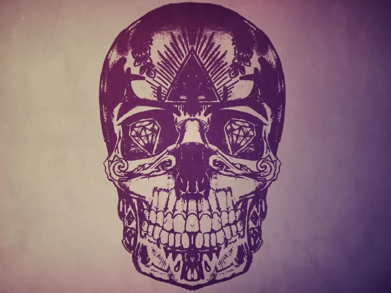череп, skull, стиль, глаза, камни, фон, рисунок