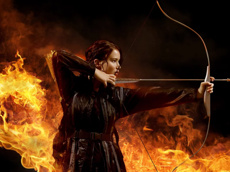 shot, games, concentration, the, brunette, hunger, training, jennifer lawrence, in, hunger games