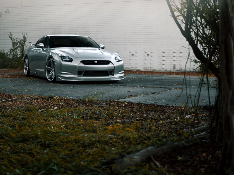 r35, гтр, серебристый, ниссан, silvery, wall, road, gtr, nissan