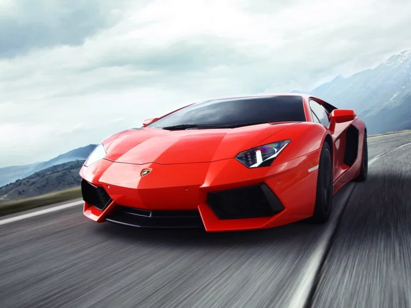 lamborghini aventador, в движении, supercar, ламборгини