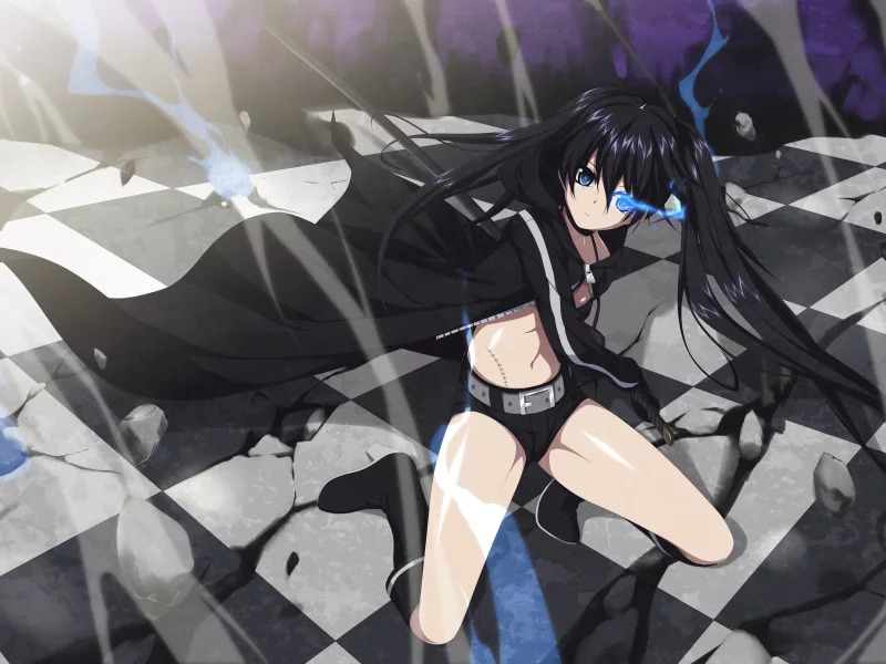 мато курои, стрелок с черной скалы, black rock shooter, аниме
