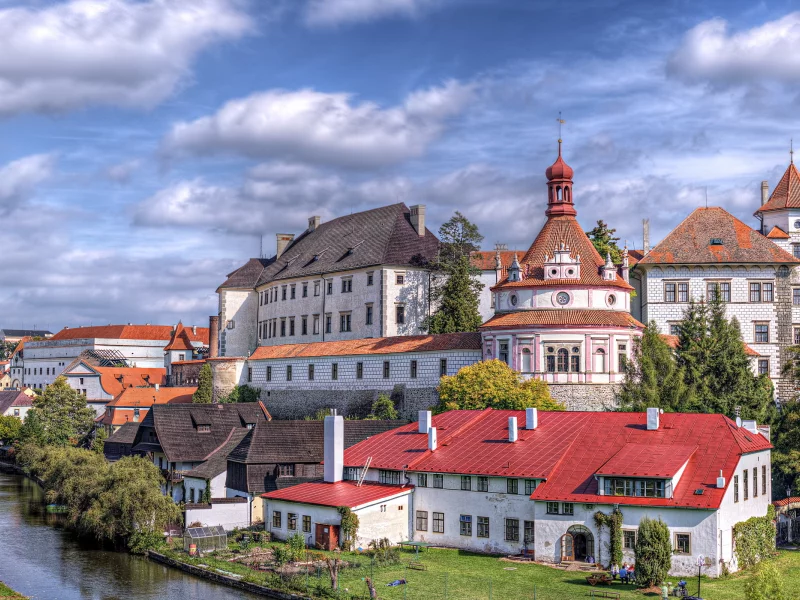 река, republic, замок, архитектура, дома, чехия, cities, czech