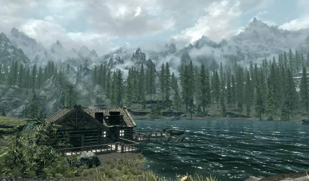 рисунок, skyrim, скриншот, живопись