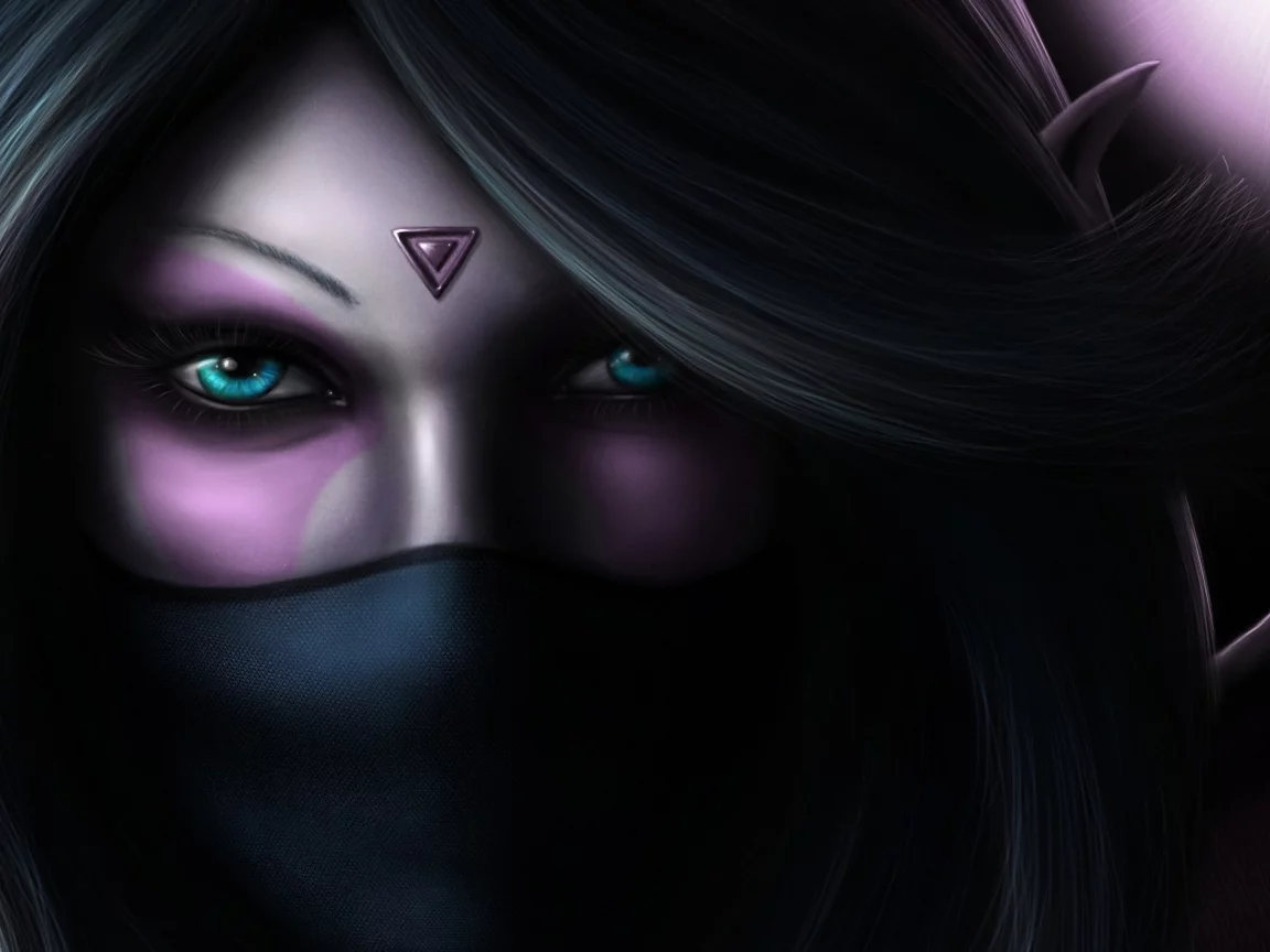 арт, the templar assassin, символ, девушка, lanaya, эльф, dota 2, повязка