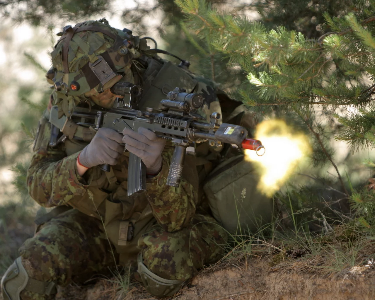 солдат, оружие, estonian army