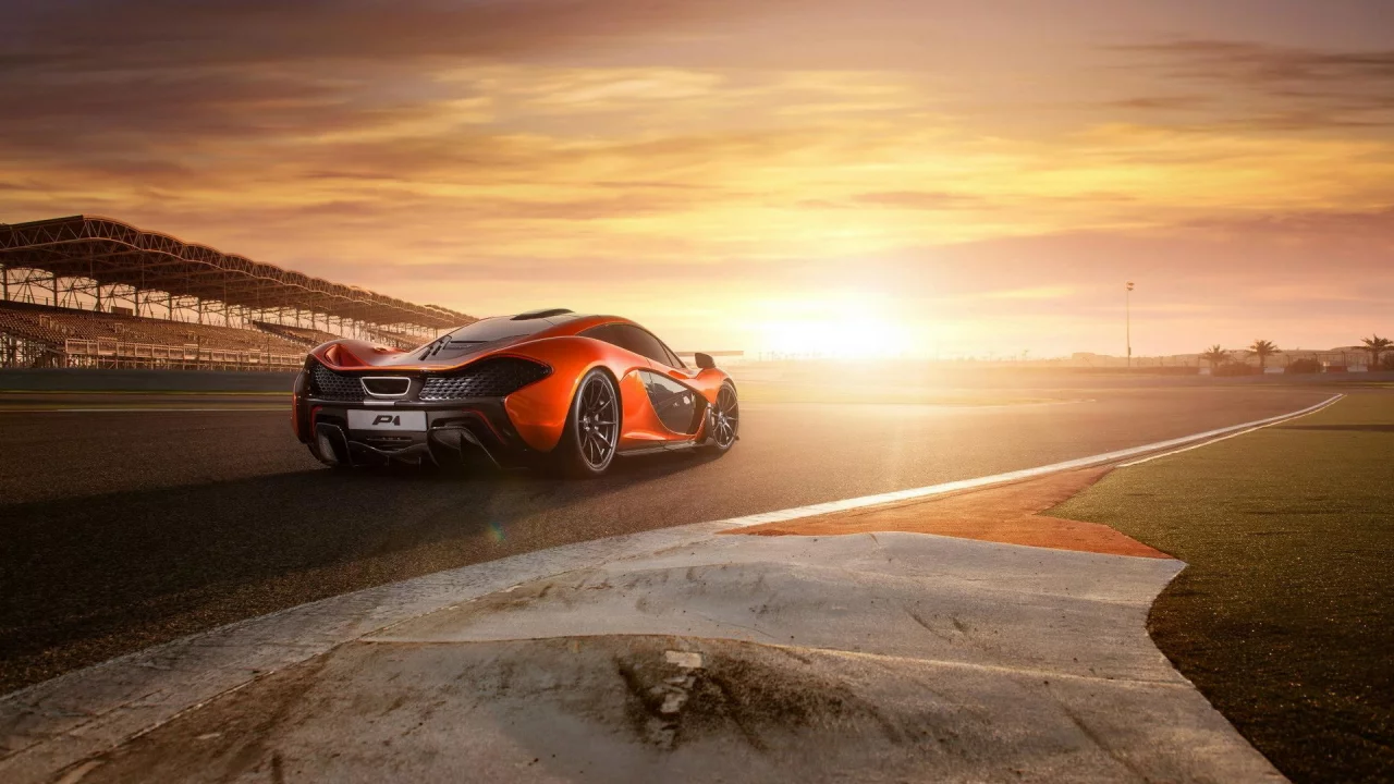 bahrain, закат, supercar, трек, макларен, mclaren p1