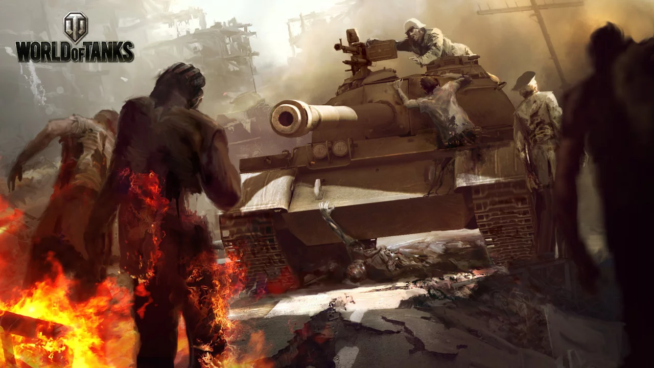 wargaming net, зомби, мир танков, пламя, огонь, wot, world of tanks