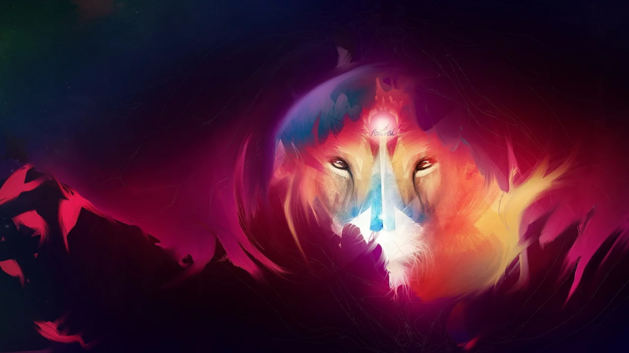 digital art, арт, лев, рисунок, абстракция